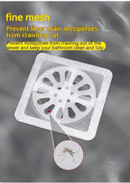 Self-Adhesive Drain Hair Catcher | Anti-Clog Floor Drain Filter Mesh