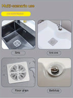 Self-Adhesive Drain Hair Catcher | Anti-Clog Floor Drain Filter Mesh