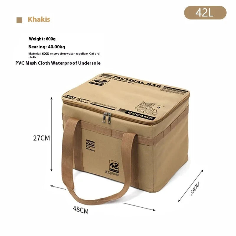 Portable Waterproof Camping Storage Box – Foldable Insulated Cookware & Picnic Bag