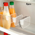 Clear Refrigerator Organizer Bin with Adjustable Dividers – Fridge Storage Container (5/10/15/20-Piece Set)