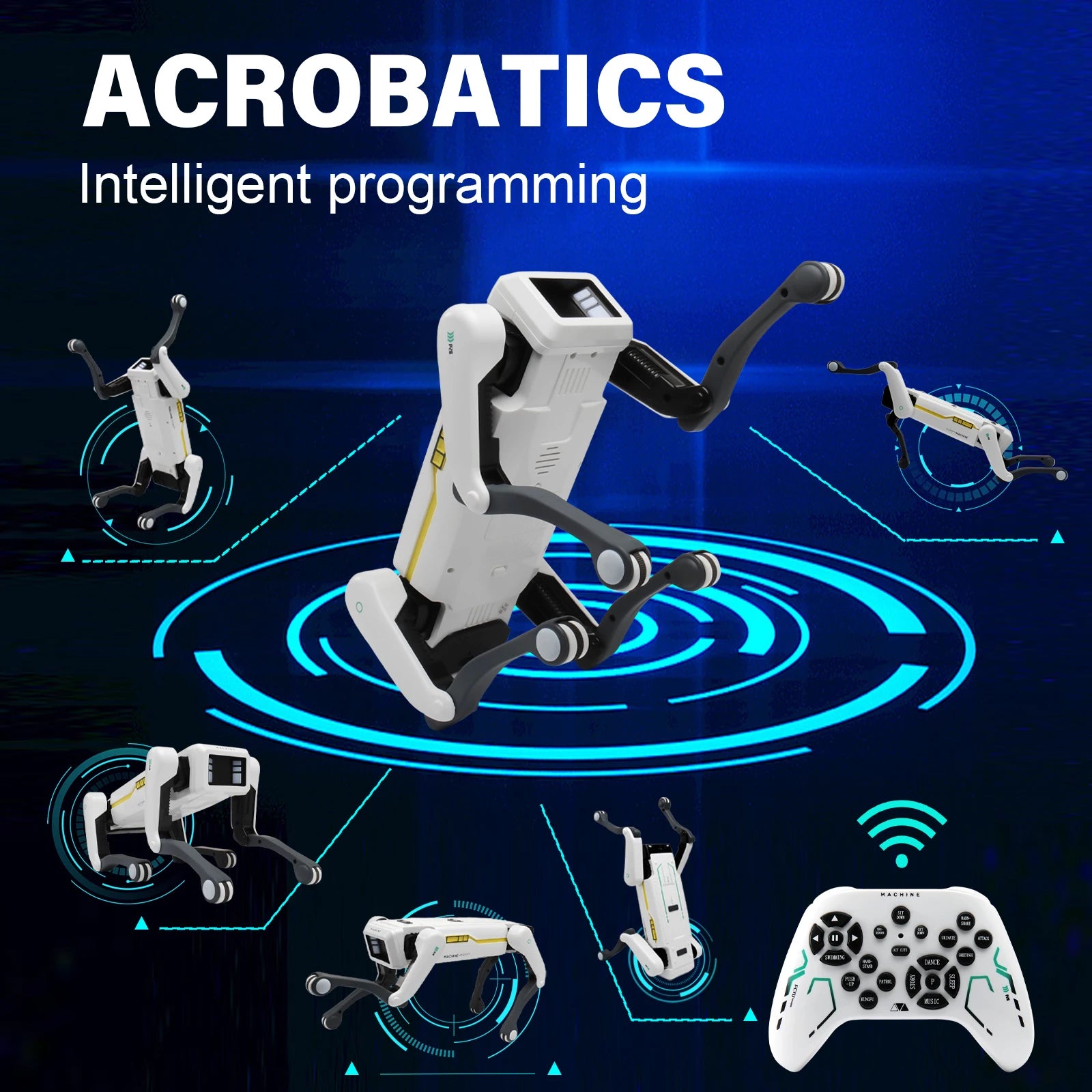 AI Smart Robot Dog | Voice Control, App Remote Control, Programmable Singing & Dancing Toy