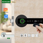 RAYKUBE M5 Smart Fingerprint Door Lock with Tuya App, Password, IC Card & Key Access