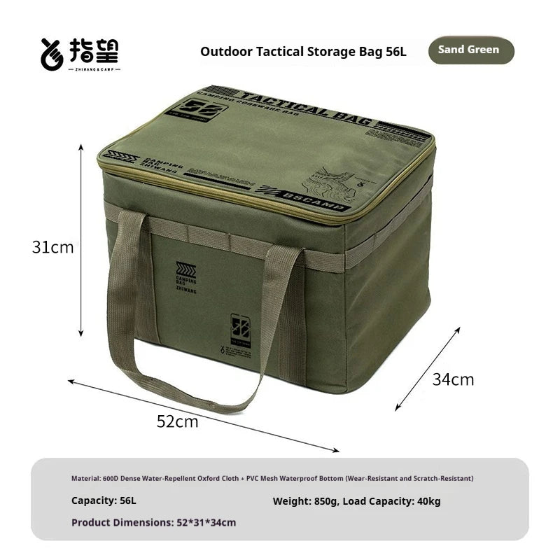 Portable Waterproof Camping Storage Box – Foldable Insulated Cookware & Picnic Bag