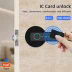RAYKUBE M5 Smart Fingerprint Door Lock with Tuya App, Password, IC Card & Key Access