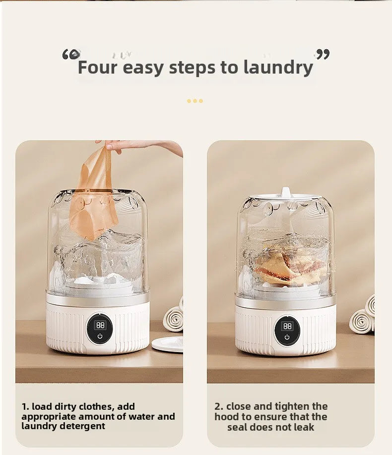 Mini Washing Machine Portable for Delicates & Baby Clothes