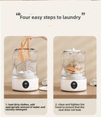 Mini Washing Machine Portable for Delicates & Baby Clothes