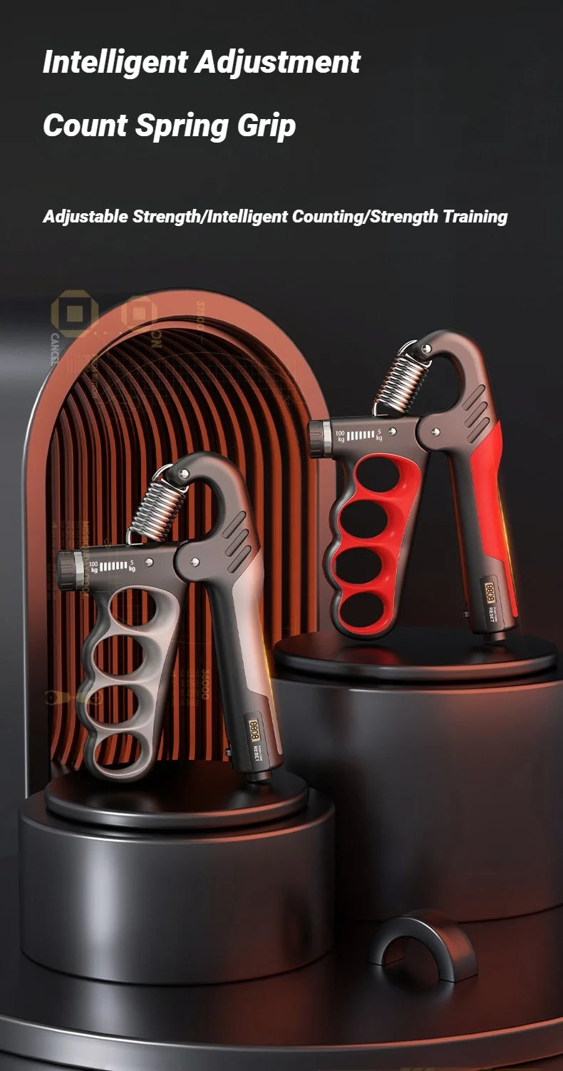 Adjustable Electronic Hand Grip Strengthener (5–100 kg) – Digital Grip Trainer for Hand & Forearm Strength