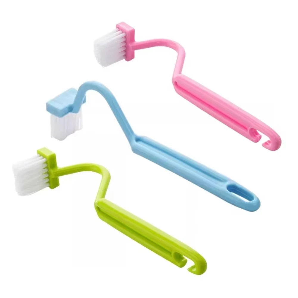 3-Piece Curved Toilet Cleaning Brush Set | Long Handle Deep Cleaning Bathroom Brush