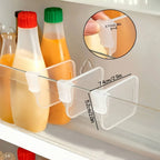 Clear Refrigerator Organizer Bin with Adjustable Dividers – Fridge Storage Container (5/10/15/20-Piece Set)
