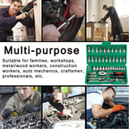 46-Piece Household Tool Set – 1/4” Mechanic’s Repair Kit with Metric Sockets, Hex Bits & Wrench