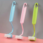 3-Piece Curved Toilet Cleaning Brush Set | Long Handle Deep Cleaning Bathroom Brush