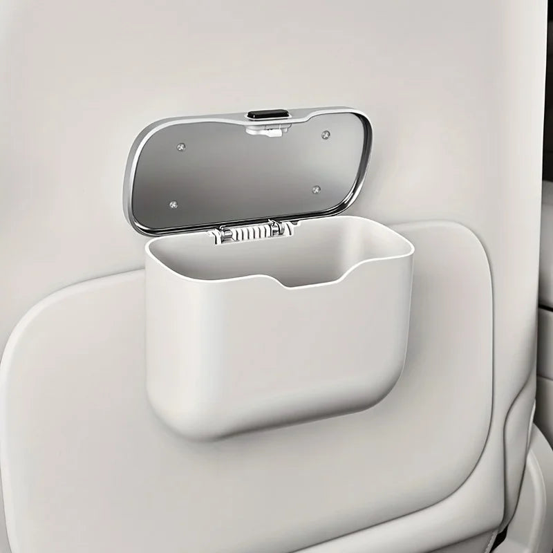 Car Trash Bin with Lid – Leakproof Hanging Storage Organizer for Auto Interior