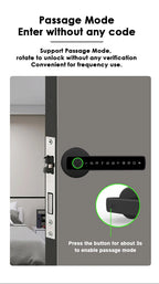 RAYKUBE M5 Smart Fingerprint Door Lock with Tuya App, Password, IC Card & Key Access