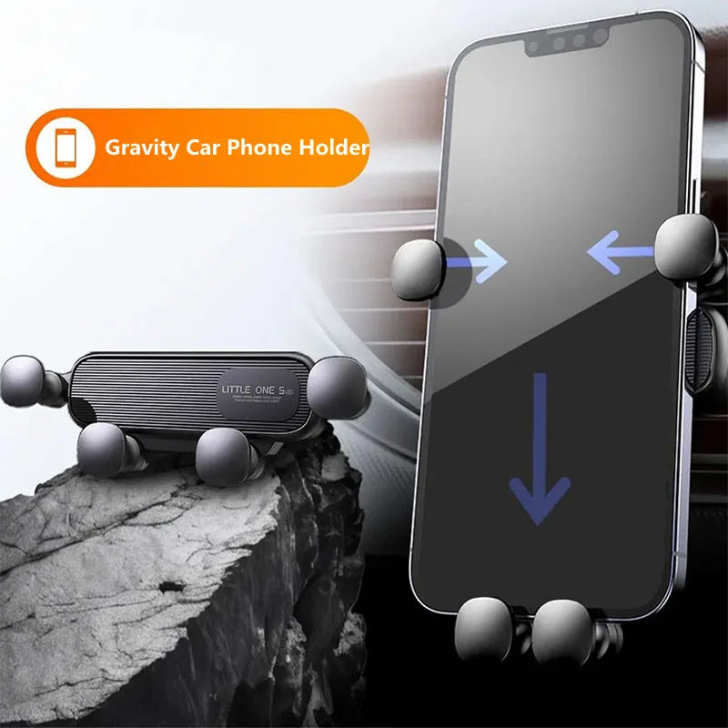 Car Phone Holder – 360° Gravity One-Hand Air Vent Mount for iPhone, Samsung & Android