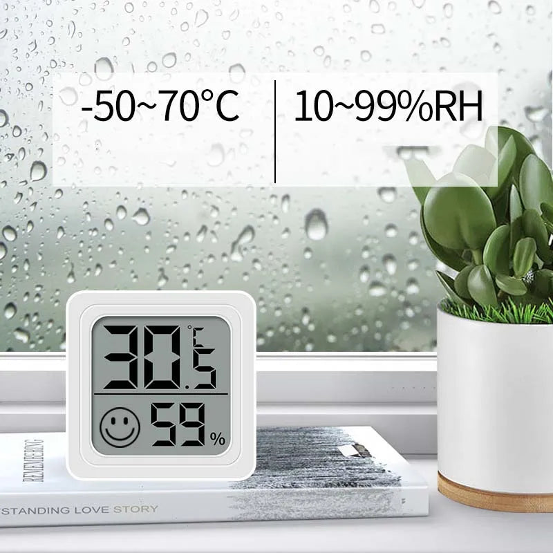 LCD Digital Thermometer & Hygrometer – Indoor Temperature & Humidity Monitor for Home