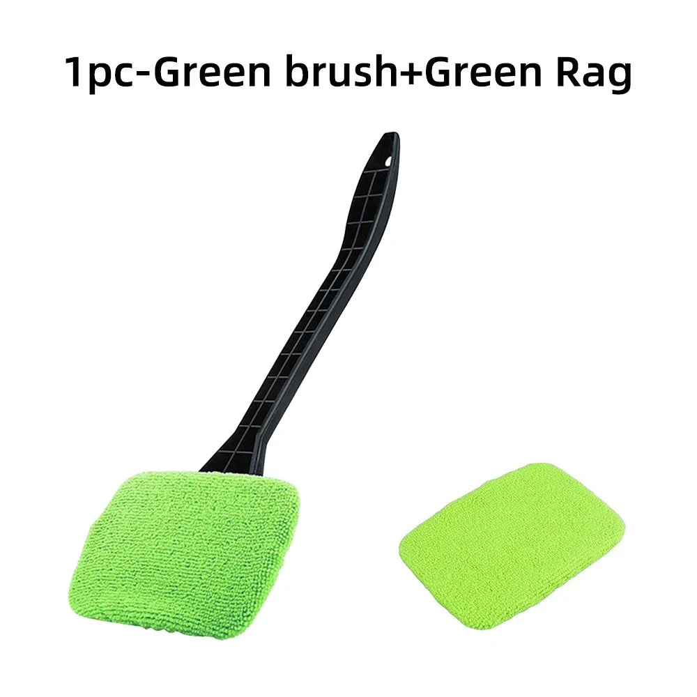 Car Window Cleaning Brush Kit – Microfiber Windshield & Interior Glass Cleaner
