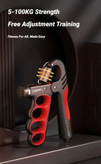 Adjustable Electronic Hand Grip Strengthener (5–100 kg) – Digital Grip Trainer for Hand & Forearm Strength