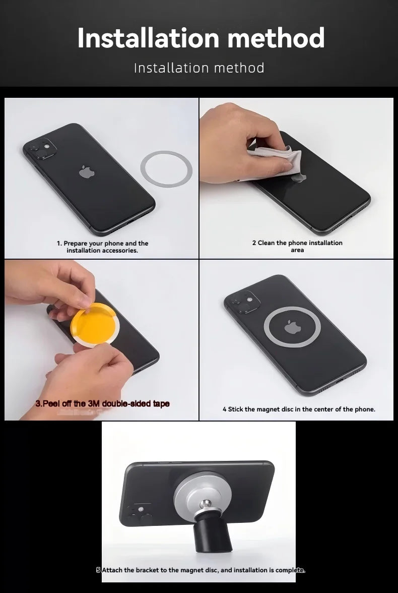 Foldable Magnetic Car Phone Mount – Strong Suction Dashboard & Windshield Holder for Smartphones