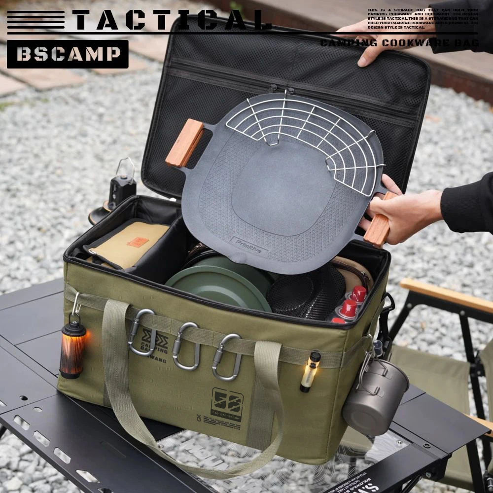 Portable Waterproof Camping Storage Box – Foldable Insulated Cookware & Picnic Bag