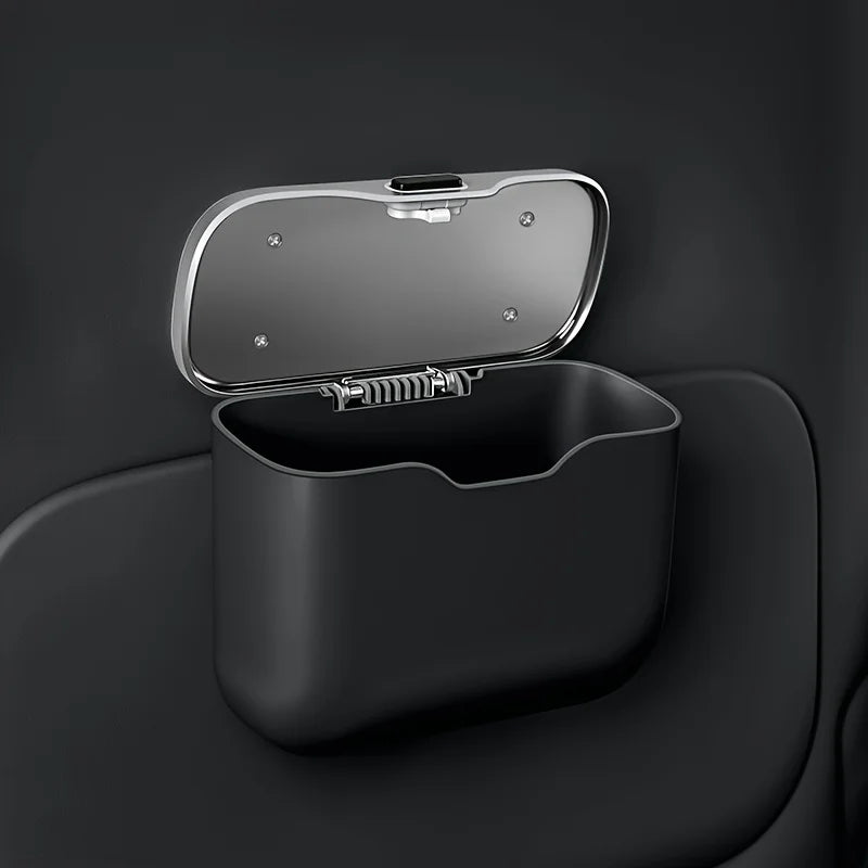 Car Trash Bin with Lid – Leakproof Hanging Storage Organizer for Auto Interior