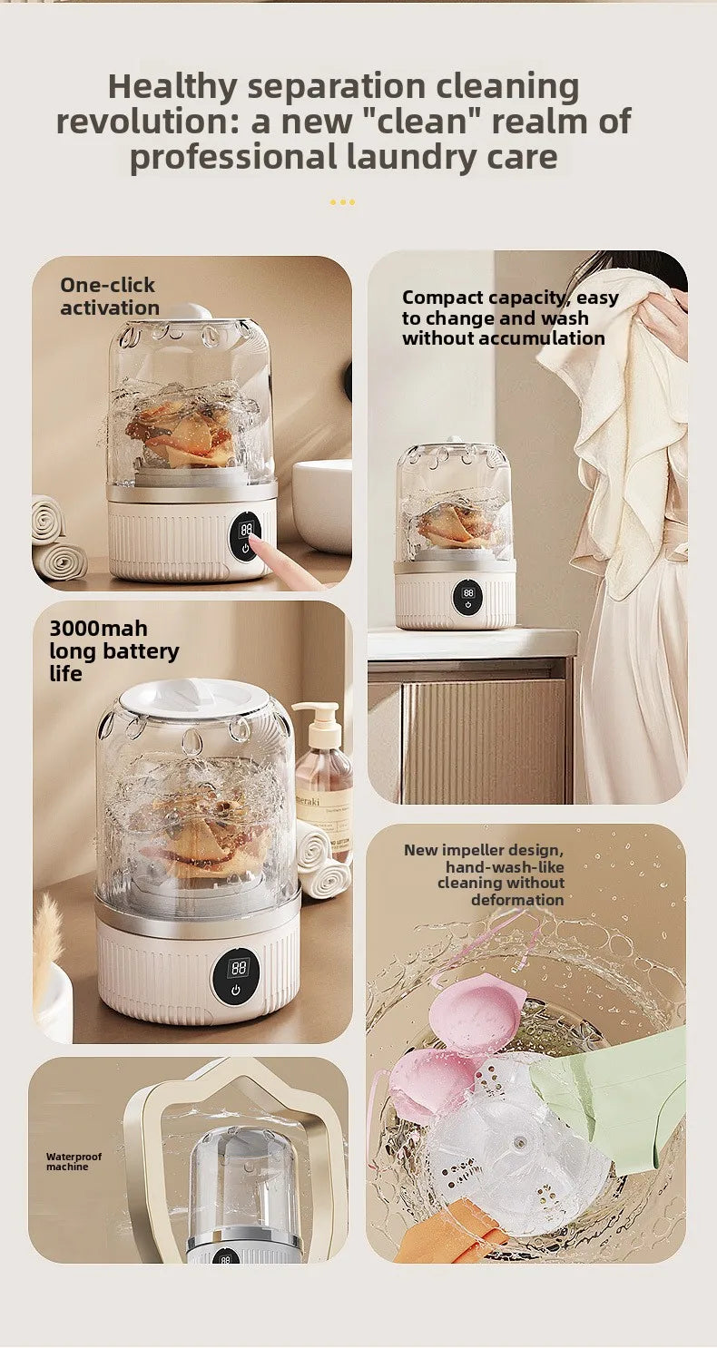 Mini Washing Machine Portable for Delicates & Baby Clothes
