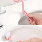 3-Piece Curved Toilet Cleaning Brush Set | Long Handle Deep Cleaning Bathroom Brush