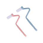 3-Piece Curved Toilet Cleaning Brush Set | Long Handle Deep Cleaning Bathroom Brush