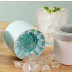 Silicone Round Ice Cube Maker & Ice Bucket – DIY Freezer Ice Mold with Lid