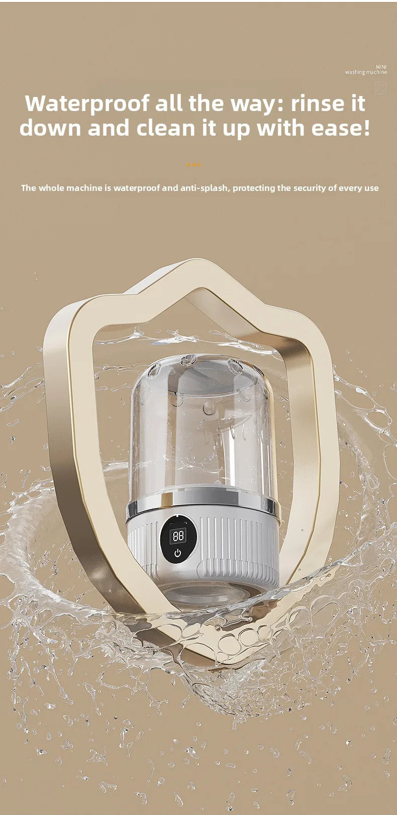 Mini Washing Machine Portable for Delicates & Baby Clothes