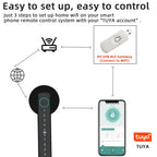 RAYKUBE M5 Smart Fingerprint Door Lock with Tuya App, Password, IC Card & Key Access