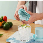 Silicone Round Ice Cube Maker & Ice Bucket – DIY Freezer Ice Mold with Lid