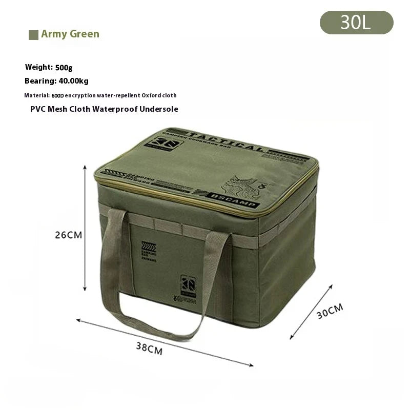 Portable Waterproof Camping Storage Box – Foldable Insulated Cookware & Picnic Bag