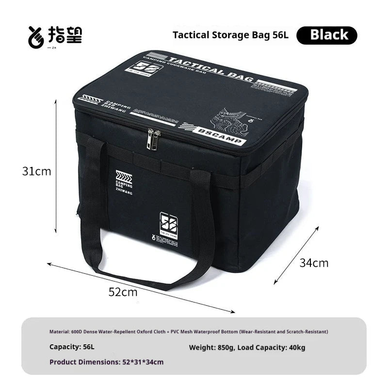 Portable Waterproof Camping Storage Box – Foldable Insulated Cookware & Picnic Bag