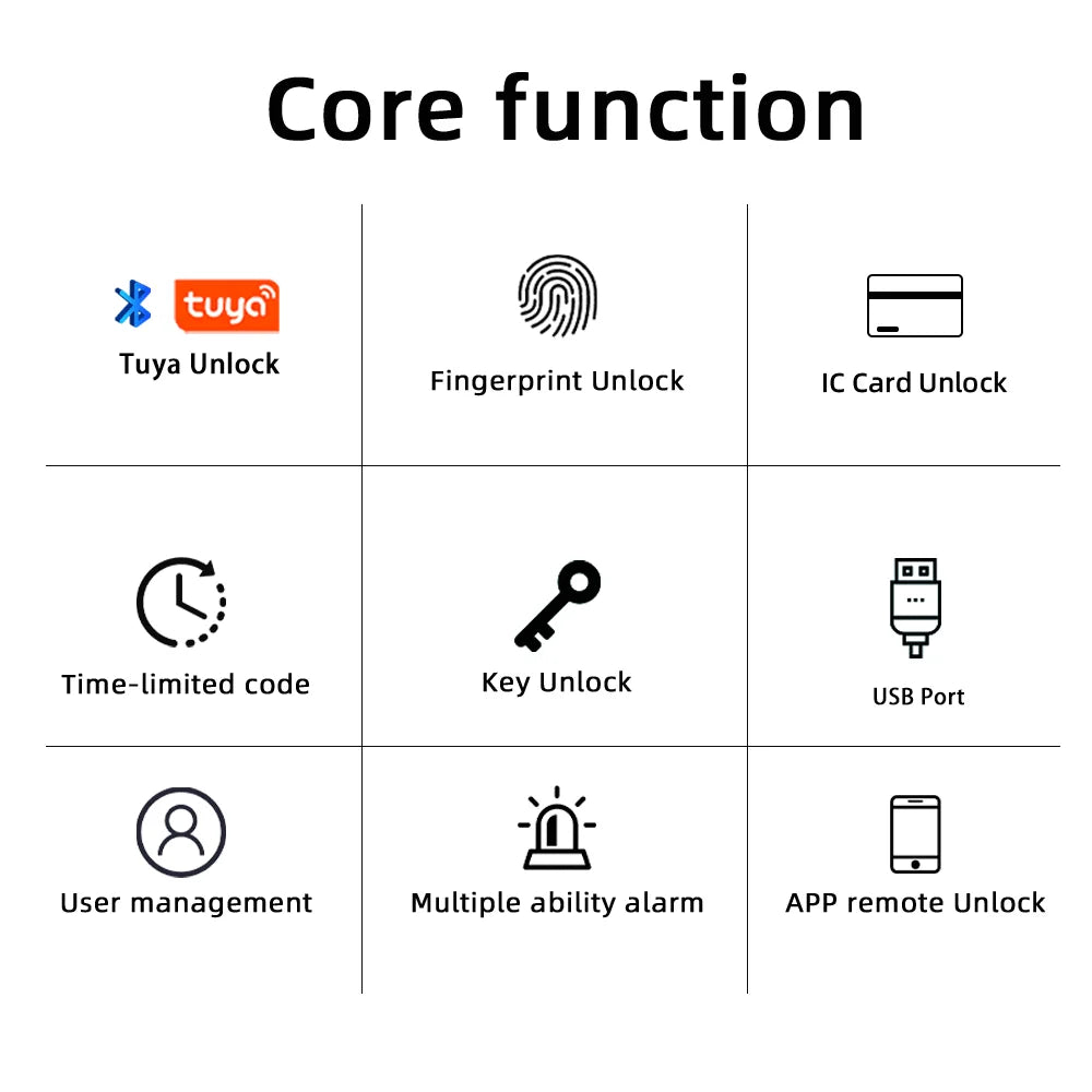 RAYKUBE M5 Smart Fingerprint Door Lock with Tuya App, Password, IC Card & Key Access