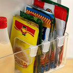 Clear Refrigerator Organizer Bin with Adjustable Dividers – Fridge Storage Container (5/10/15/20-Piece Set)