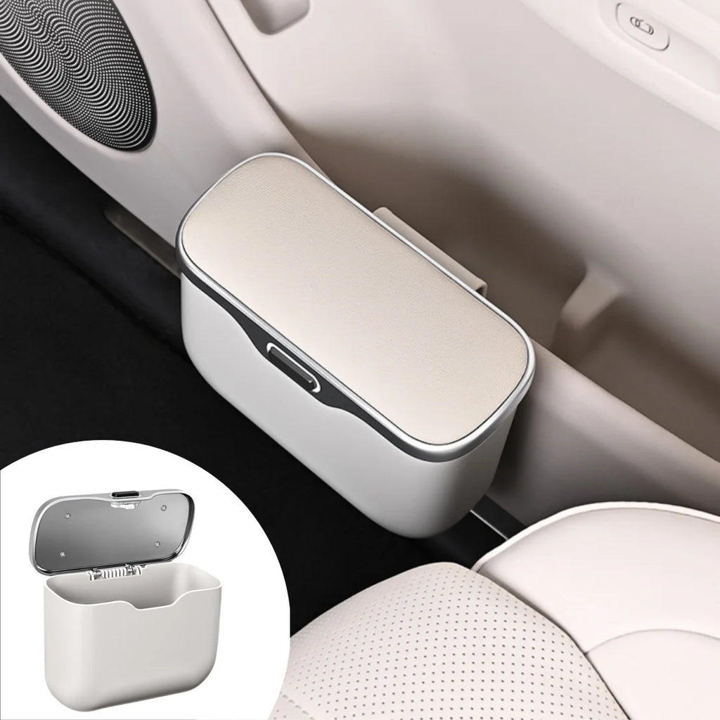 Car Trash Bin with Lid – Leakproof Hanging Storage Organizer for Auto Interior