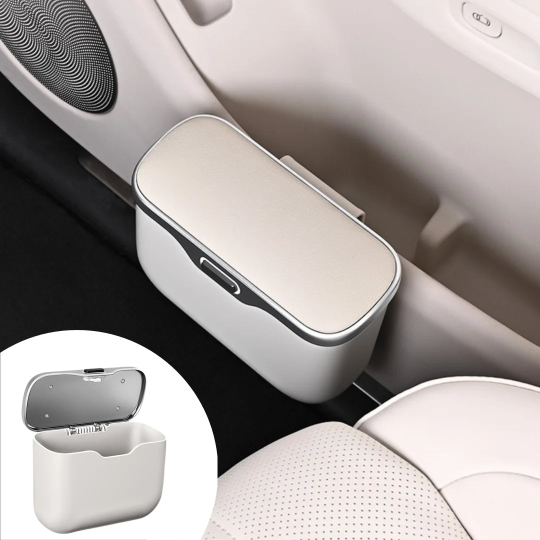 Car Trash Bin with Lid – Leakproof Hanging Storage Organizer for Auto Interior