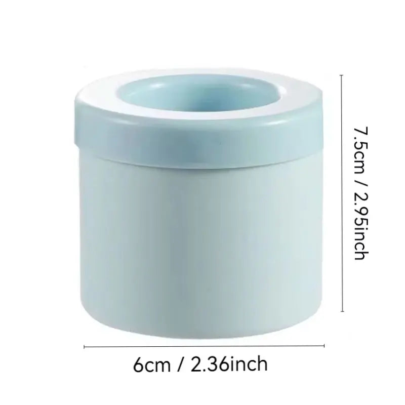 Silicone Round Ice Cube Maker & Ice Bucket – DIY Freezer Ice Mold with Lid