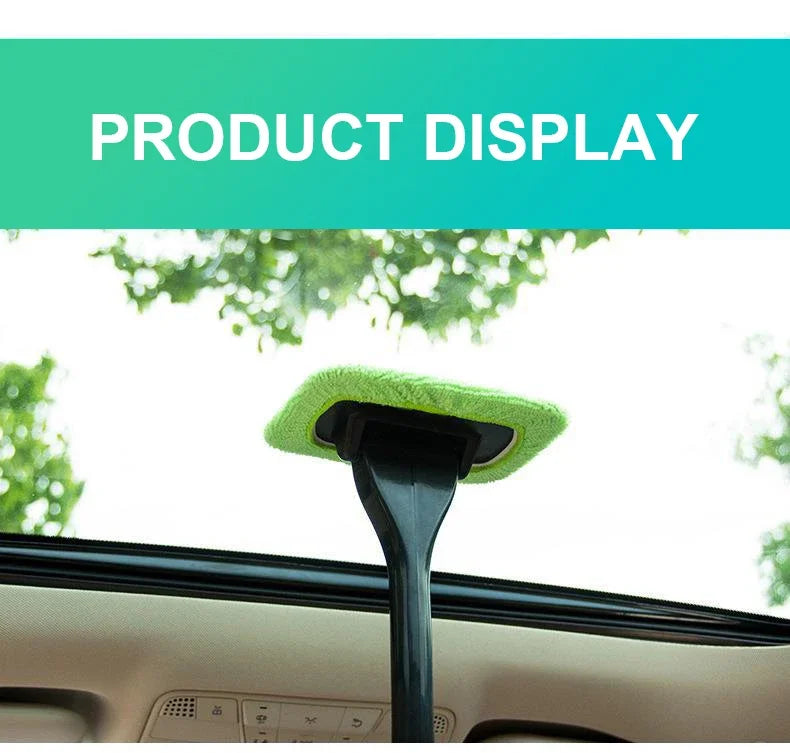 Car Window Cleaning Brush Kit – Microfiber Windshield & Interior Glass Cleaner