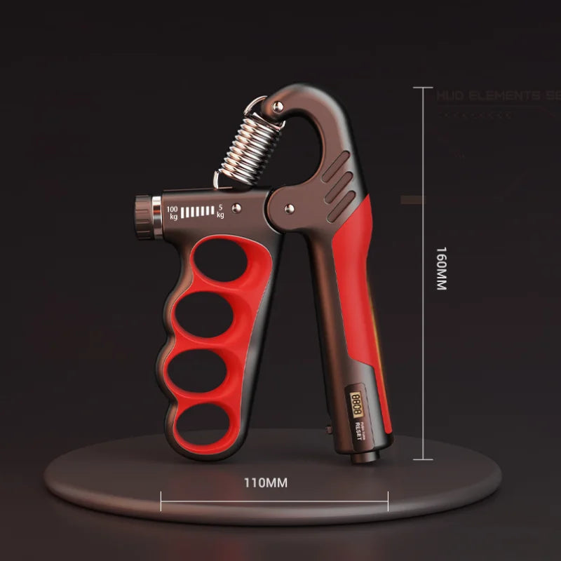 Adjustable Electronic Hand Grip Strengthener (5–100 kg) – Digital Grip Trainer for Hand & Forearm Strength