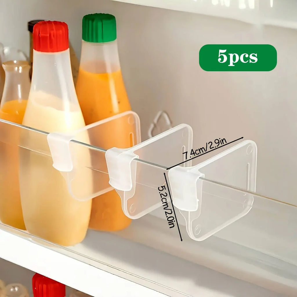Clear Refrigerator Organizer Bin with Adjustable Dividers – Fridge Storage Container (5/10/15/20-Piece Set)