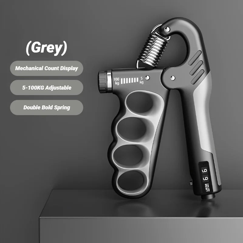 Adjustable Electronic Hand Grip Strengthener (5–100 kg) – Digital Grip Trainer for Hand & Forearm Strength