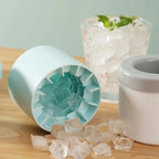 Silicone Round Ice Cube Maker & Ice Bucket – DIY Freezer Ice Mold with Lid