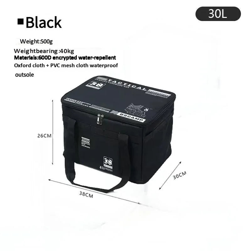Portable Waterproof Camping Storage Box – Foldable Insulated Cookware & Picnic Bag