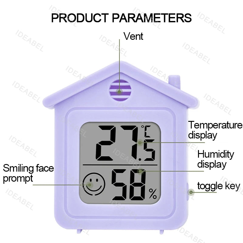 LCD Digital Thermometer & Hygrometer – Indoor Temperature & Humidity Monitor for Home