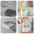 Silicone Round Ice Cube Maker & Ice Bucket – DIY Freezer Ice Mold with Lid