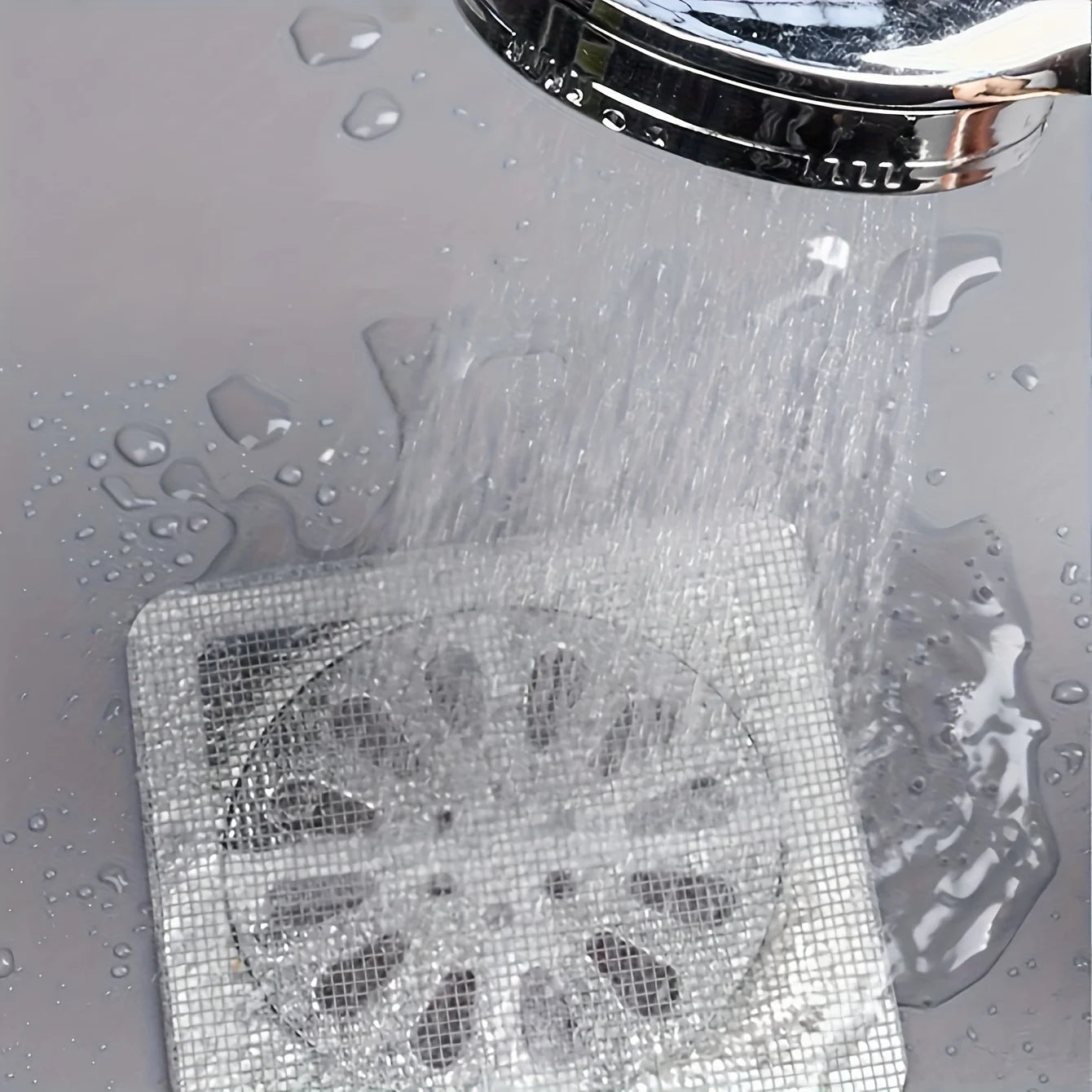 Self-Adhesive Drain Hair Catcher | Anti-Clog Floor Drain Filter Mesh