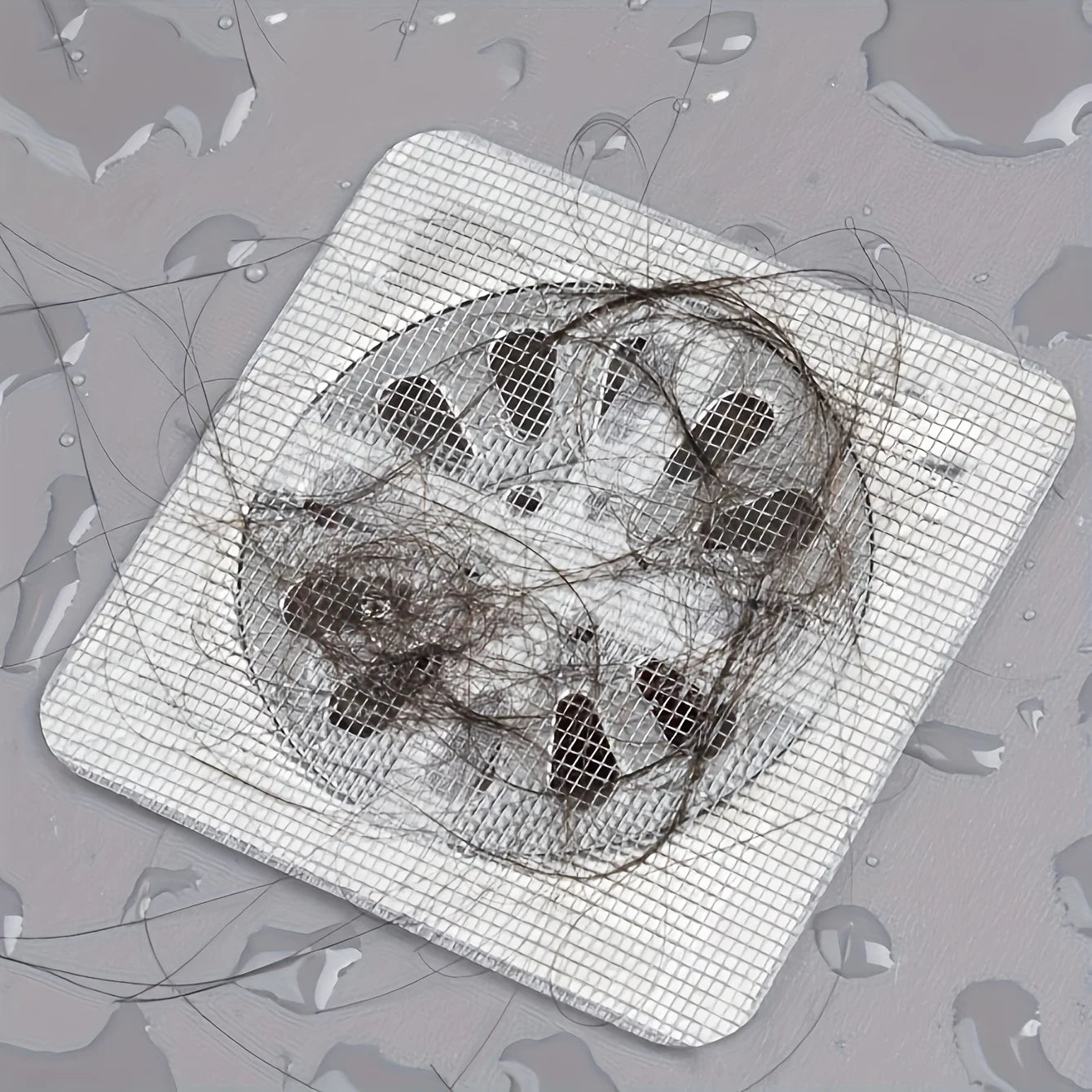 Self-Adhesive Drain Hair Catcher | Anti-Clog Floor Drain Filter Mesh