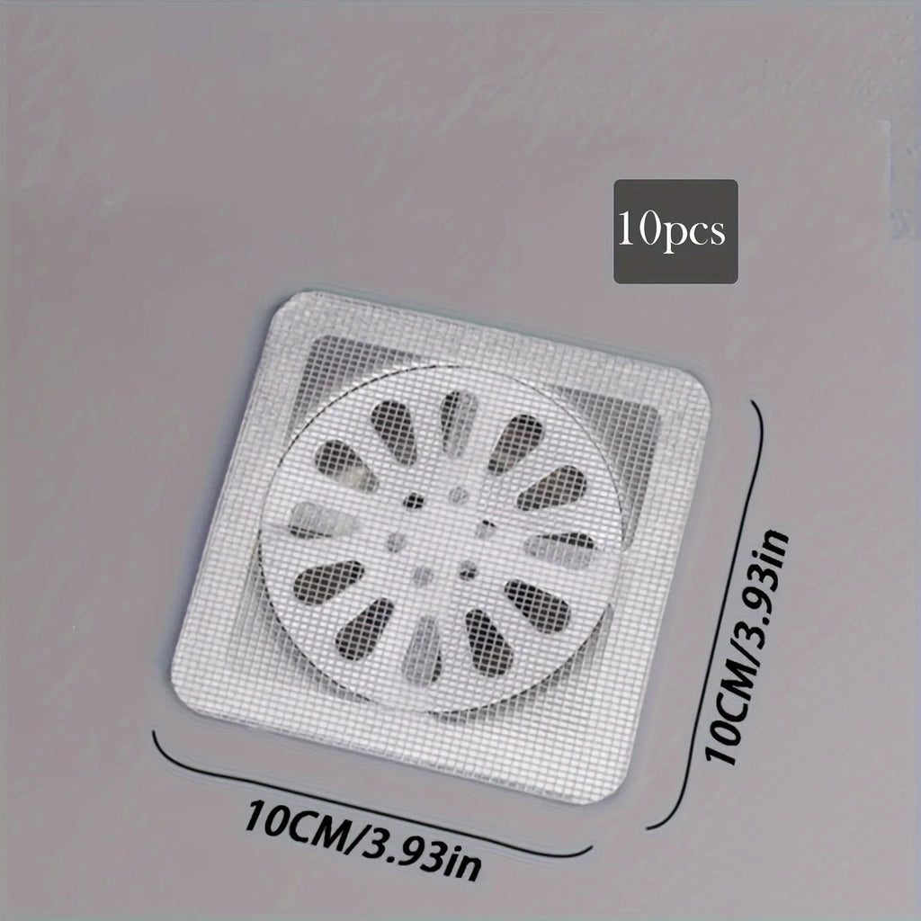 Self-Adhesive Drain Hair Catcher | Anti-Clog Floor Drain Filter Mesh