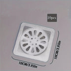 Self-Adhesive Drain Hair Catcher | Anti-Clog Floor Drain Filter Mesh
